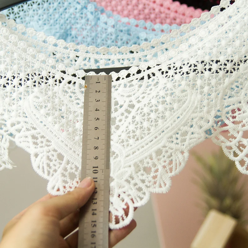 Цветочная кружевная ткань с вырезом блестящий кружевной материал воротник юбка