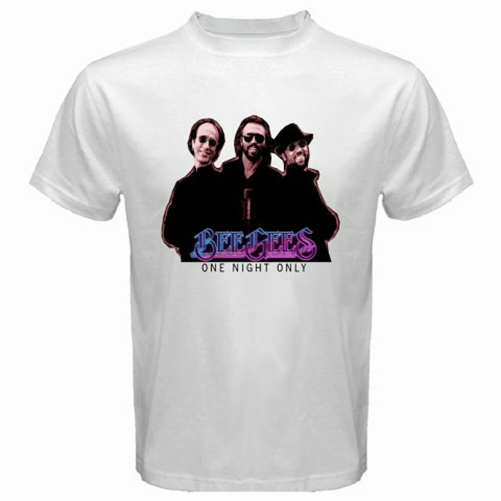 Новинка BEE GEES One Night Only ROBIN GIBB Pop Disco мужская белая футболка Размер S-3XL |