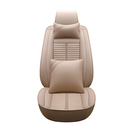 Beige luxury Чехлы для автомобильных сидений из искусственной кожи с полным покрытием для jeep patriot jeep renegade kia carens kia ceed kia - Название цвета: Beige luxury