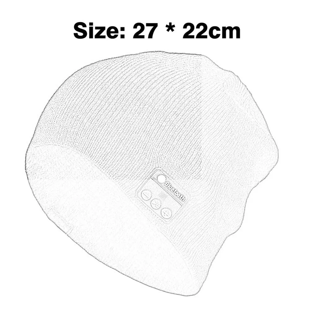 Беспроводные Bluetooth наушники музыкальная шапка универсальные умные шапки зимние