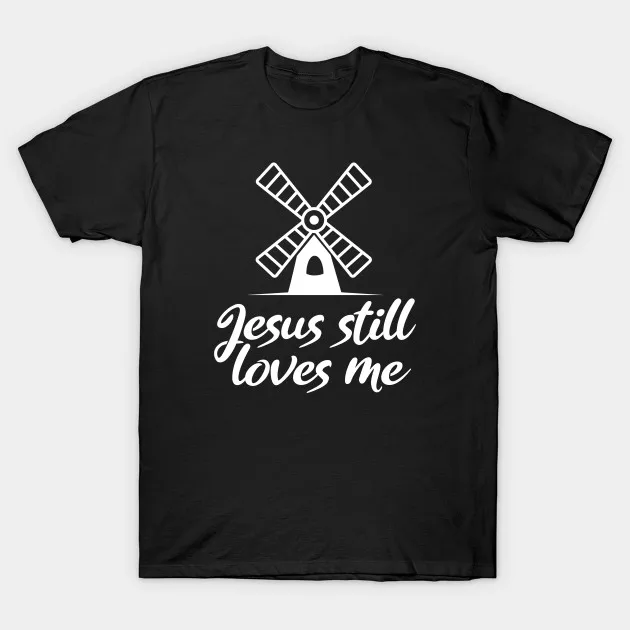 Мужская футболка Jesus still loves me windmill bachelorette by boneworkshop (5) Футболка женская