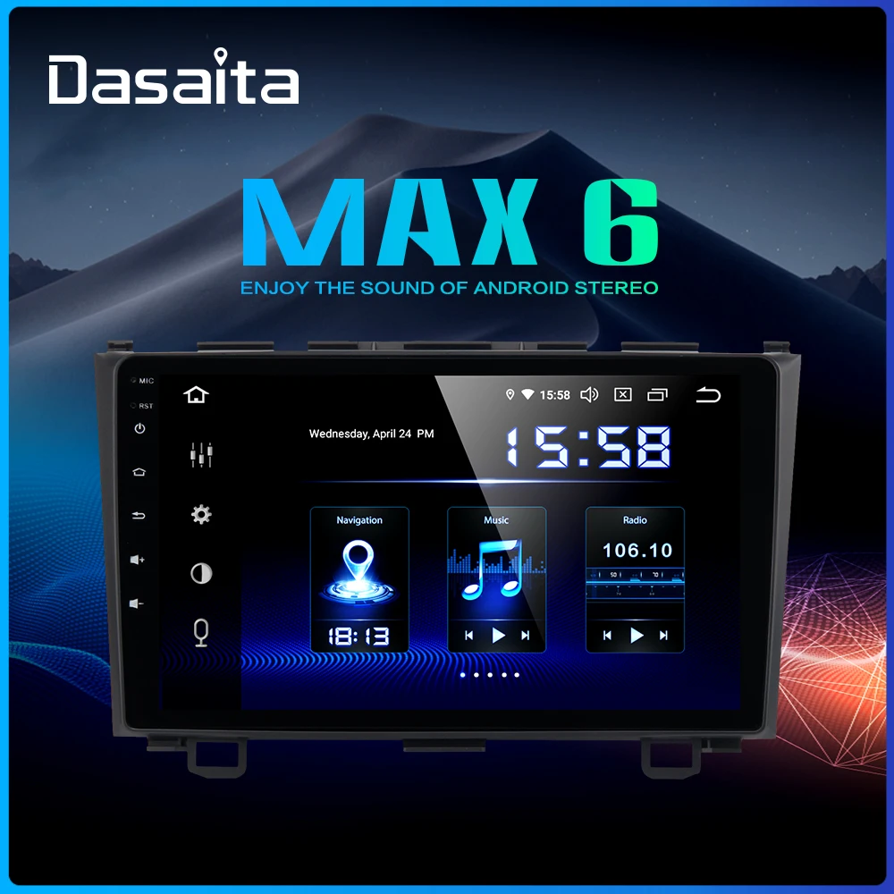 Dasaita автомобиля 1 din радио Android 9,0 для Honda CRV 2008 2009 2010 2011 навигации gps MP3 64 Гб Встроенная память DSP " ips зеркального отображения Функция