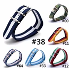 Ремешок нейлоновый для наручных часов, спортивный Радужный тканевый браслет в стиле НАТО, с пряжкой, 1 шт., 1618202224 мм