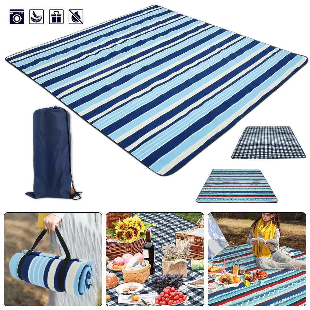 

Outdoor Foldable Waterproof Picnic Mat Fashion Thicken Pad Breathable Soft Portable Camping Travel Beach Blanket