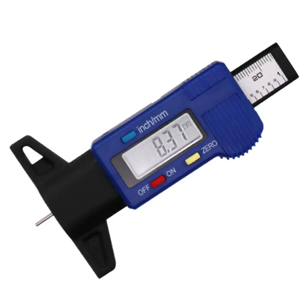 

Tire Tread Depth Gauge, LCD Digital Tire Tread Depth Gauge Tool 0-25 mm