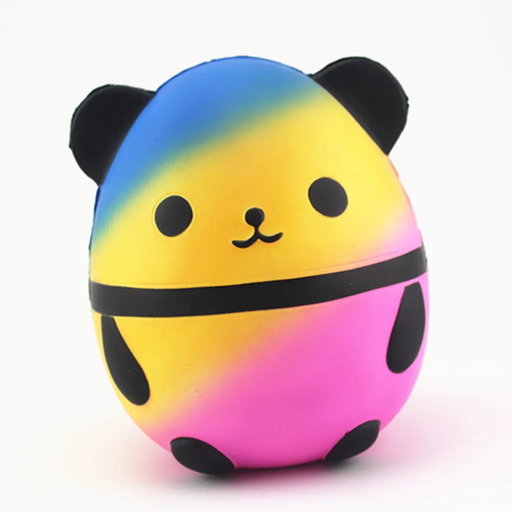 

Colorful Panda Squishy Slow Rising Creative Animal Doll Soft Squeeze Toy Scent Stress Relief Fun Sensory For Adult Kid Gift