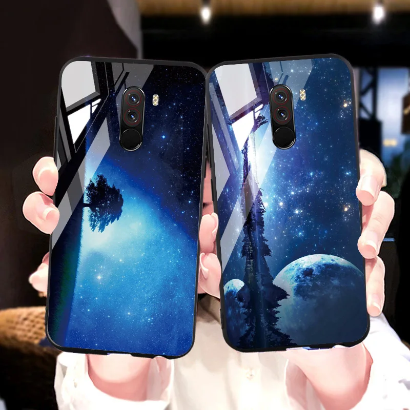

Coque For Xiaomi Poco X3 GT Case Starry sky Poco F3 X3 GT NFC M3 Pro Pocophone F1 PocoX3 PocoF3 PocoM3 Tempered glass sky Cover