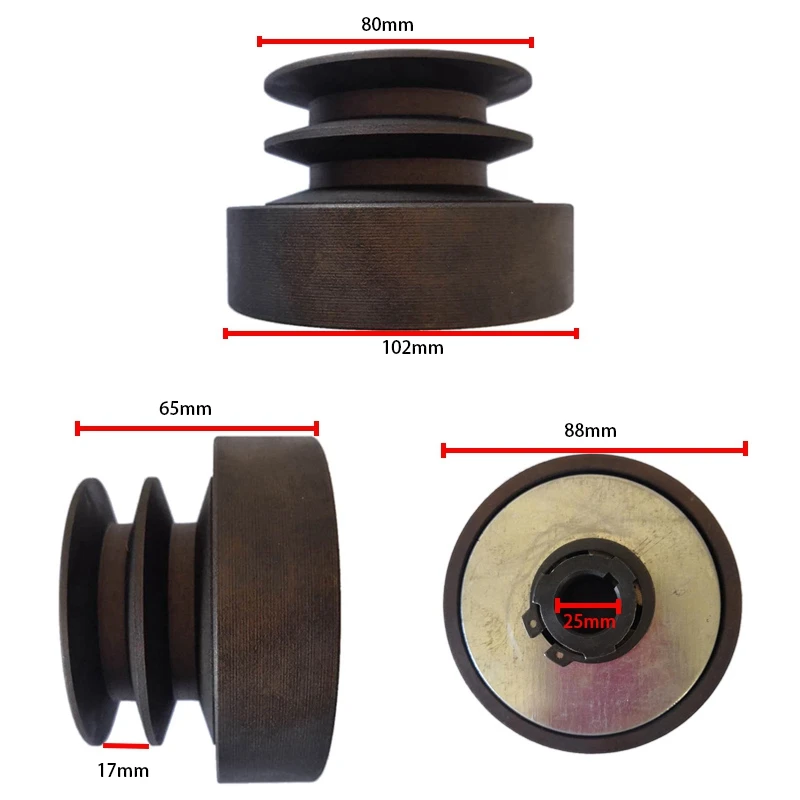 

Double Groove Belt Clutch fits for 188F/190F/GX390/for Cutter Belt