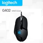 Игровая проводная мышь Logitech G402 Hyperion Fury, оптическая, 4000DPI, высокая скорость, для ПК, ноутбука, Windows 1087, официальный тест