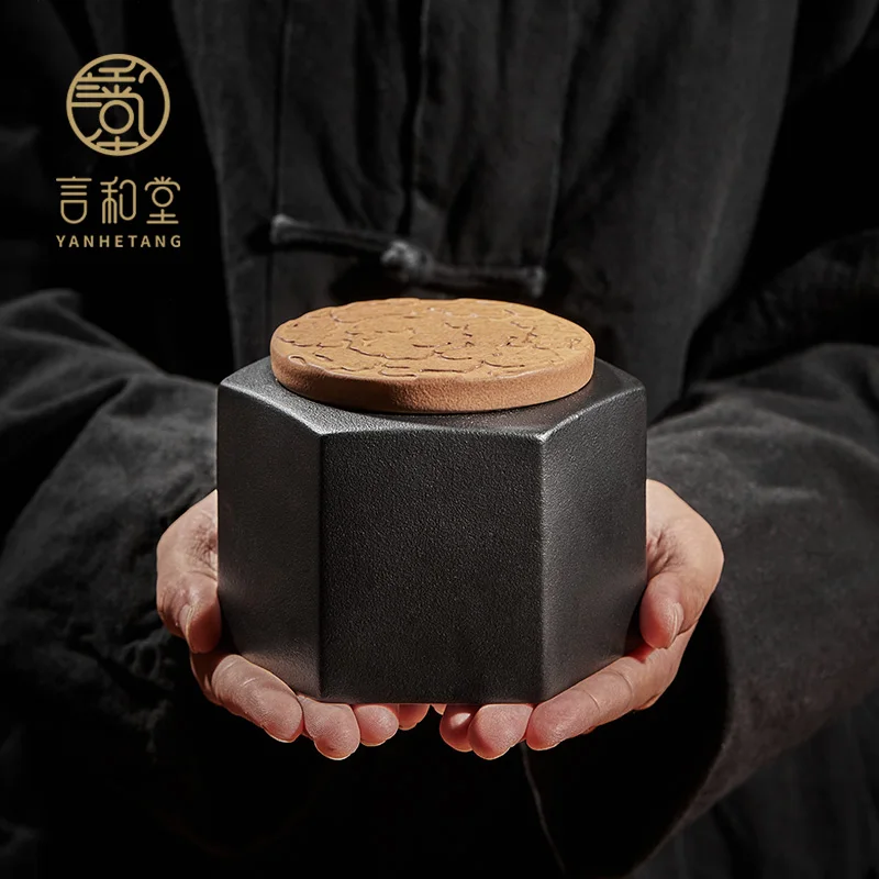 

Coffee Storage Tea Packaging Canister Ceramic Coffee Sugar Tea Storage Box Cosmetic Packaging Organizador Te Tea Container BA6