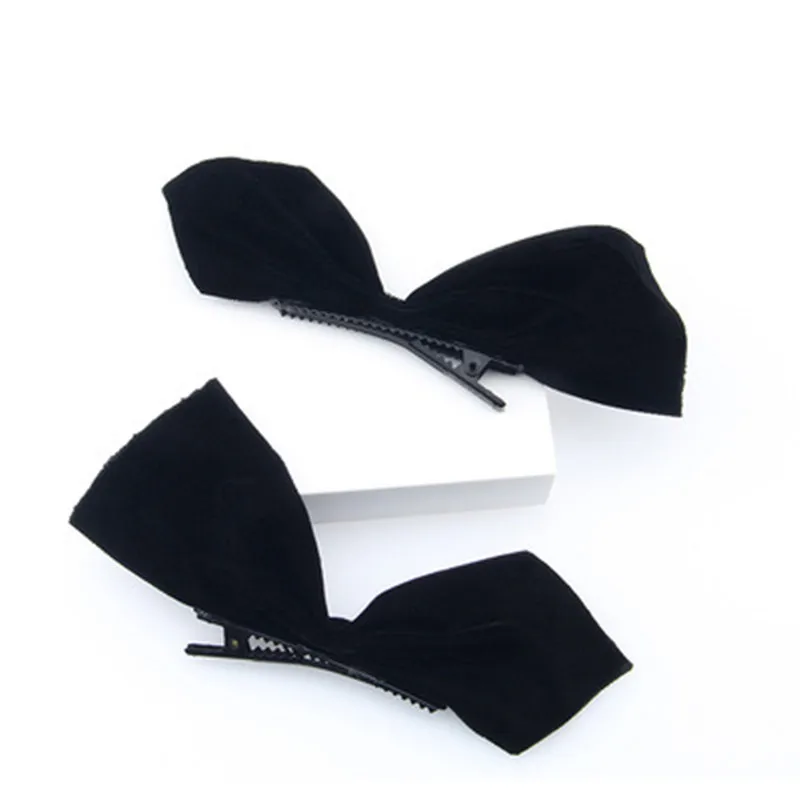 

Sweet Hairpin Headwear Hairgrips For Woman Fashion Barrette Bow Hair Clip Half-piece Side Clip Velvet Haibands Hair Accessories