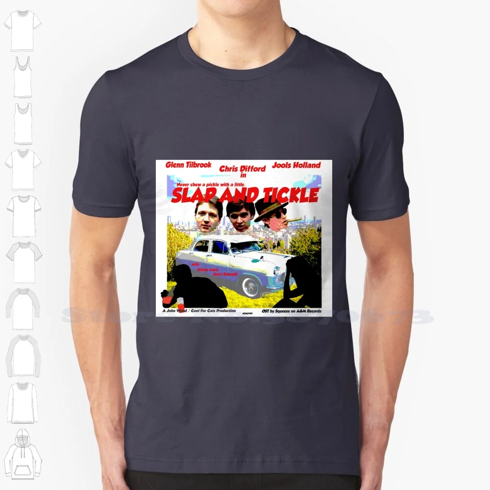 

Slap And Tickle Poster Treatment Summer Funny T Shirt For Men Women Squeeze New Wave Pop Music 80S Retro Vintage Film Chris