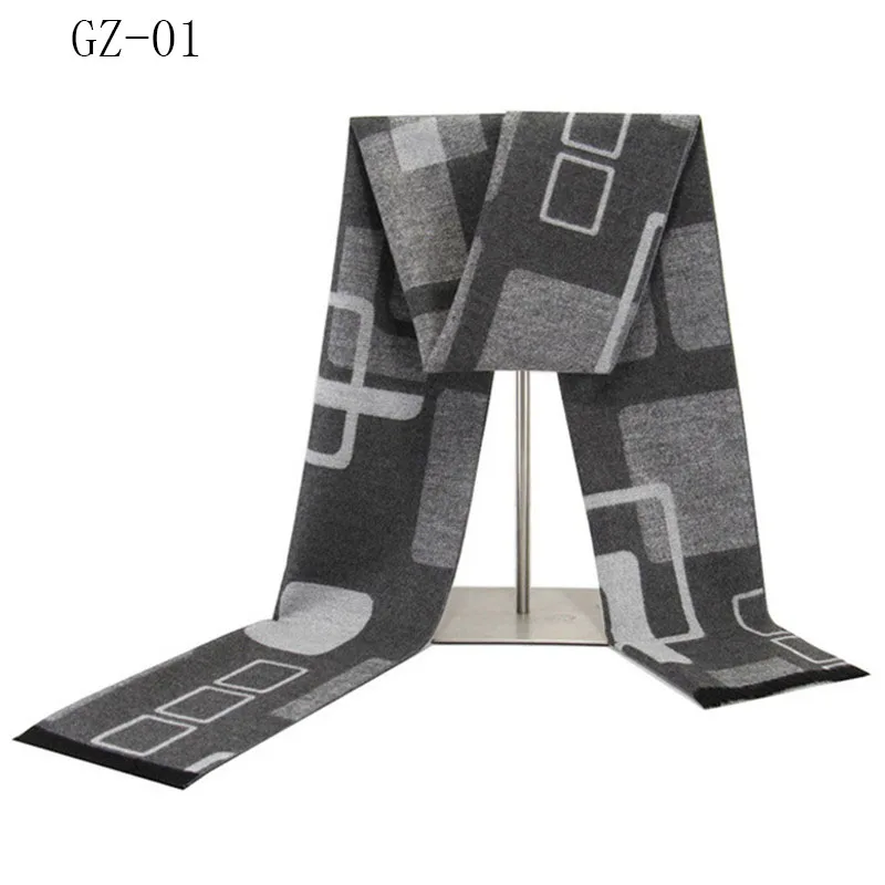 

New Formal Men's Long Scarf Winter Plaid Striped Scarf Warm Thick Soft Women Scarf Shawl For Man Christmas Gift With Tassel