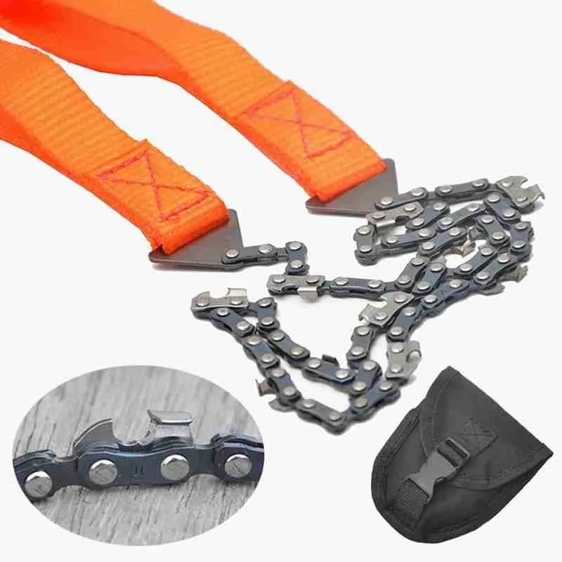 

Portable Handheld Survival Chain Saw Emergency Chainsaw with Bag Outdoor Camping Hiking Handsaw Wood Cutting Tool