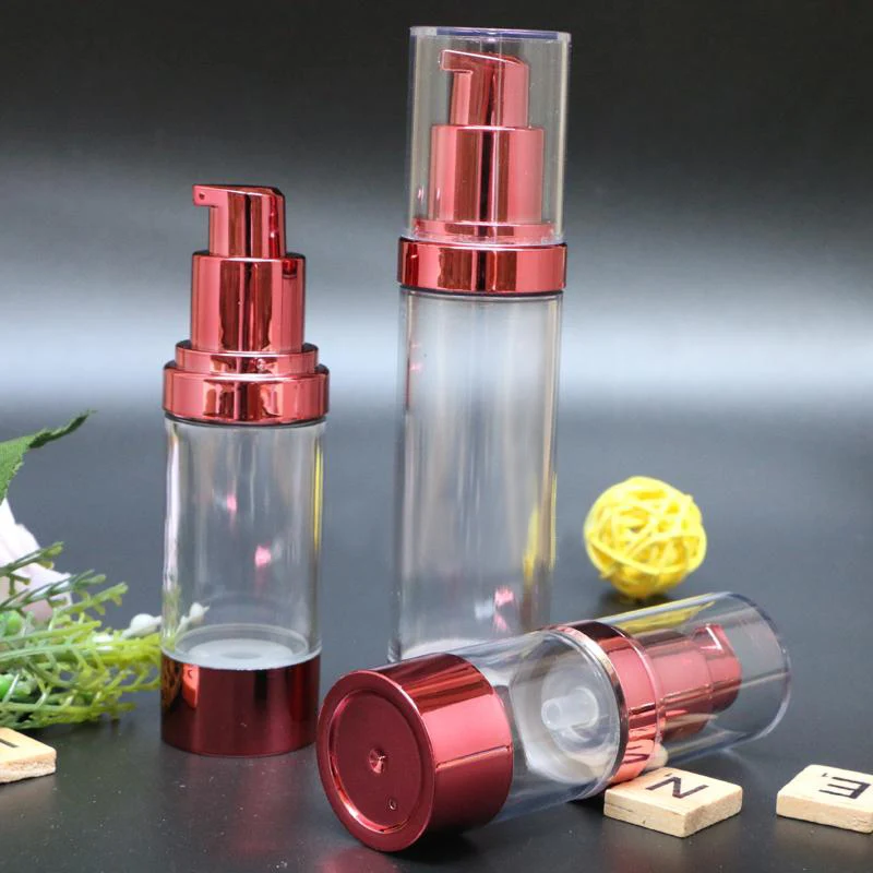 15 мл винно-красный пластиковый безвоздушный лосьон для бутылок эмульсия