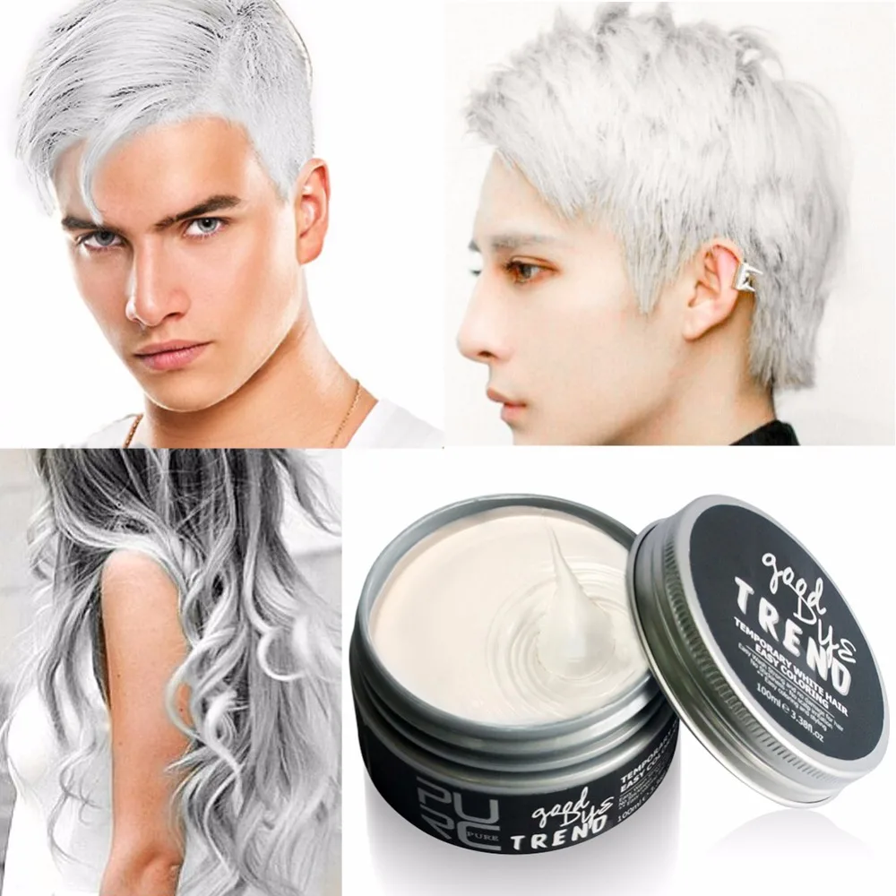 Одноразовый воск для волос белый фиолетовый красный синий серый зеленый золотой