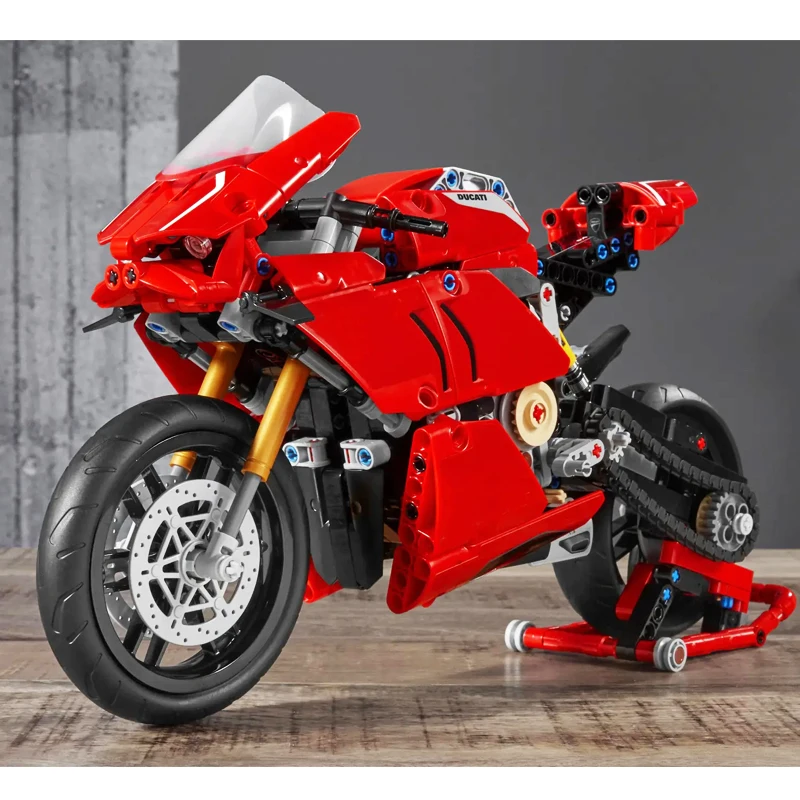 

2020 New Technic Cars 674pcs Ducatis Panigale V4 R Motorcycle 42107 Building Blocks Bricks Toys for Kids Christmas Gift