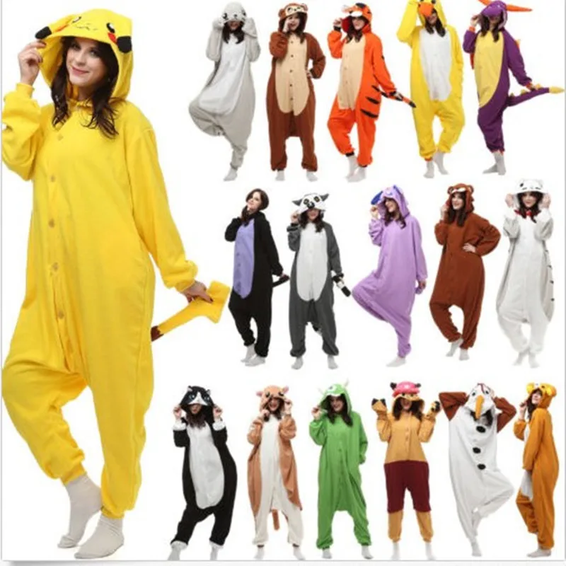 Лидер продаж осенне-зимняя флисовая цельная Пижама с мультяшными животными