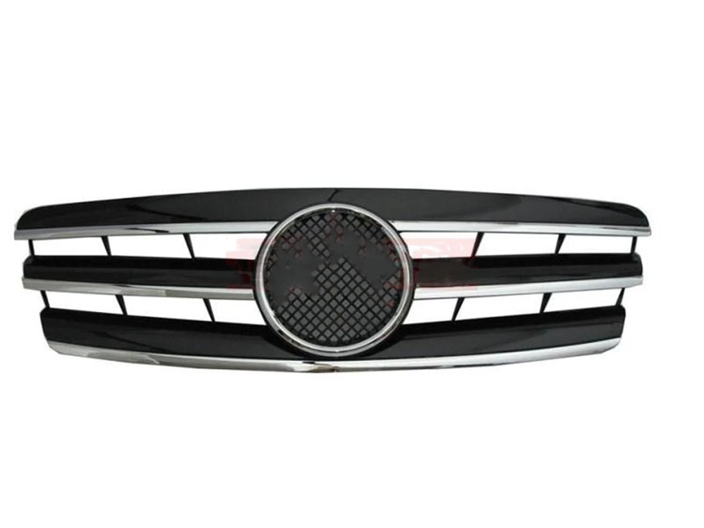 RacingGrills для Mercedes Benz W203 автомобиль передний бампер решетка хромированная черный 3