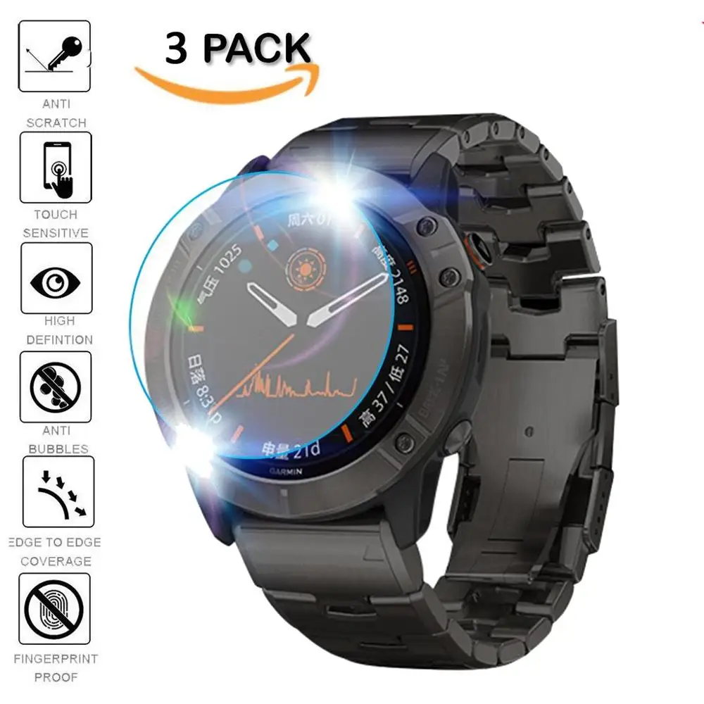 3 шт./лот для Garmin fenix 6S 6X 6 Pro закаленное стекло 9H 2.5D Премиум Защитная пленка экрана 5S