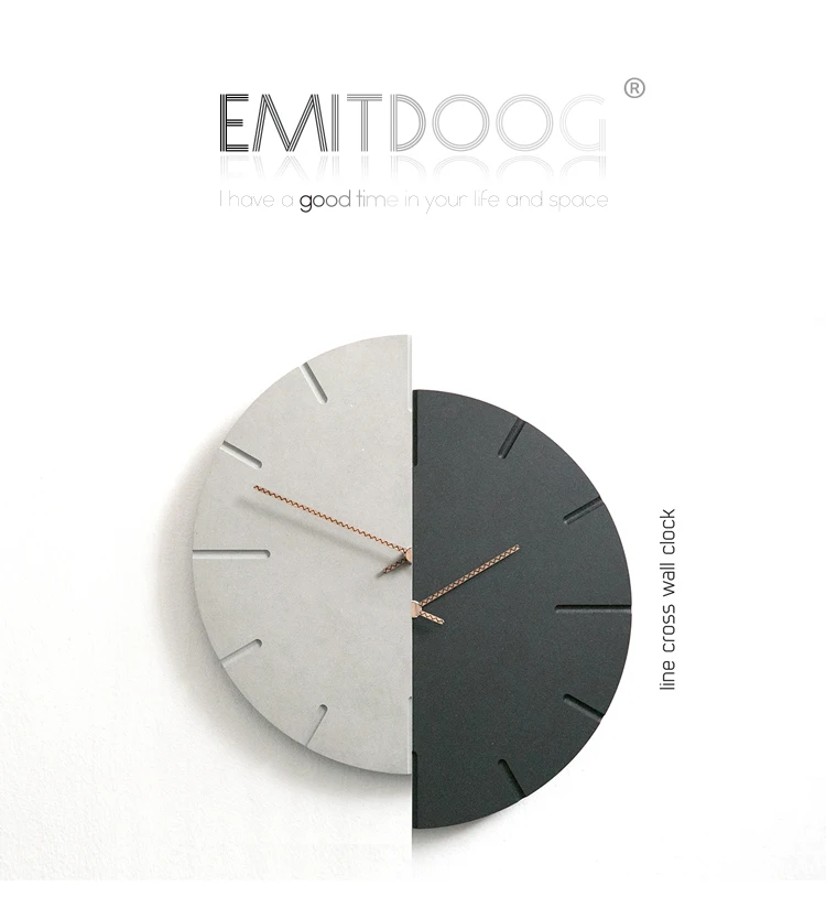 

Nordic Silence Wall Clocks Round Creativity Bedroom Pro-environment Wall Clocks Modern Simple Wandklok Home Fashion ART EK50bgz