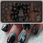 SPH01- 28 Хэллоуин-01 Хэллоуин дизайн ногтей штамповка 6х12 см Хэллоуин ногтей штамповка пластины череп Паучья Паутинка тема призрак пластины