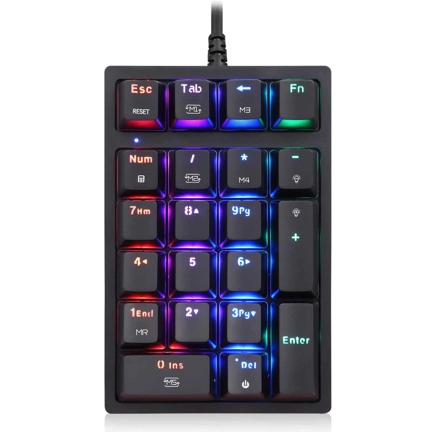 

Digital Mechanical Keyboard RGB Backlit K24 Full Color 21 Keys support 13 Kinds of Lighting Effects Numeric Keyboardpad