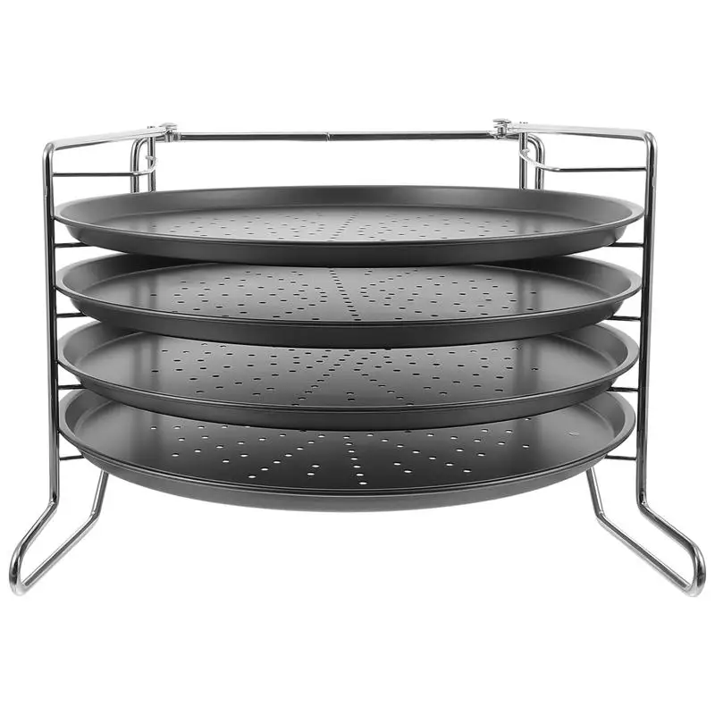 

1 Set Pizza Baking Pans With Holes Round Pizza Tray Home Kitchen Supplies Home Baking Of Pizza Round Platter