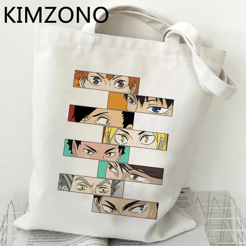 

Haikyuu shopping bag cotton bolsa reusable shopper bolsas de tela recycle bag bag shoping ecobag sac cabas string grab