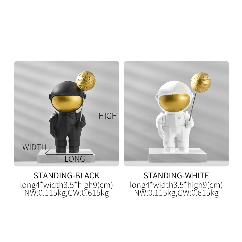 

Creative Resin Astronaut Small Ornaments Cartoon Boy Bedroom Decor Birthday Gifts Decorations Home Office Desktop Cute Statue