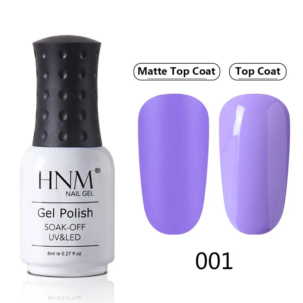 PP001 HNM Blue Purple Matte Effect Gel Nail Polish Need Matt Top Coat Base Semi Permanent UV LED Lamp Hybrid Varnishes Lacquer Gellak - Цвет: PP001