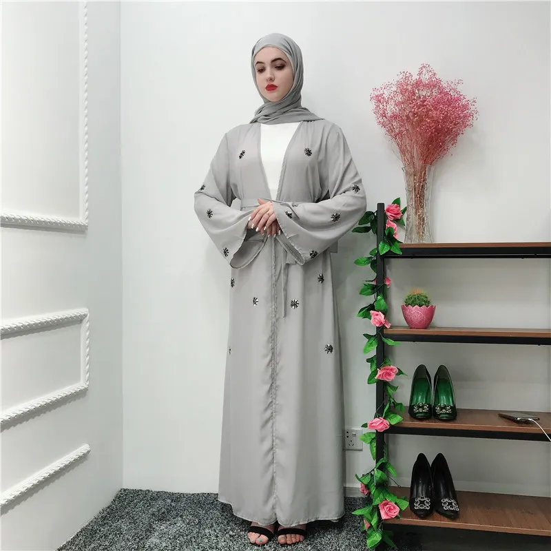 

Ramadan Open Abaya Kimono Turkey Muslim Hijab Dress eid mubarak Abayas for Women Dubai Arabic Islamic Clothing De Moda Musulmana