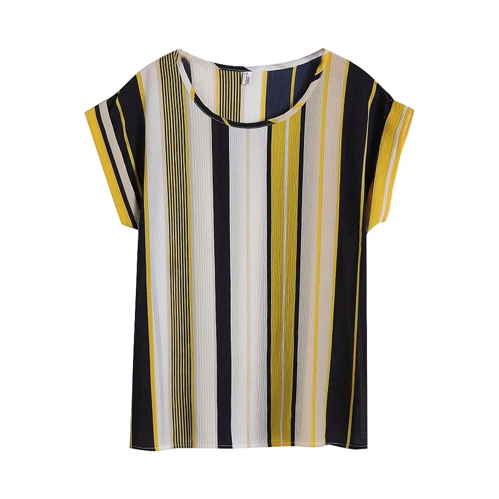 

Sagace 2021 New Printed T-shirt Summer Fashion Women Print Floral Short Sleeve Wild Bottoming Chiffon Shirt
