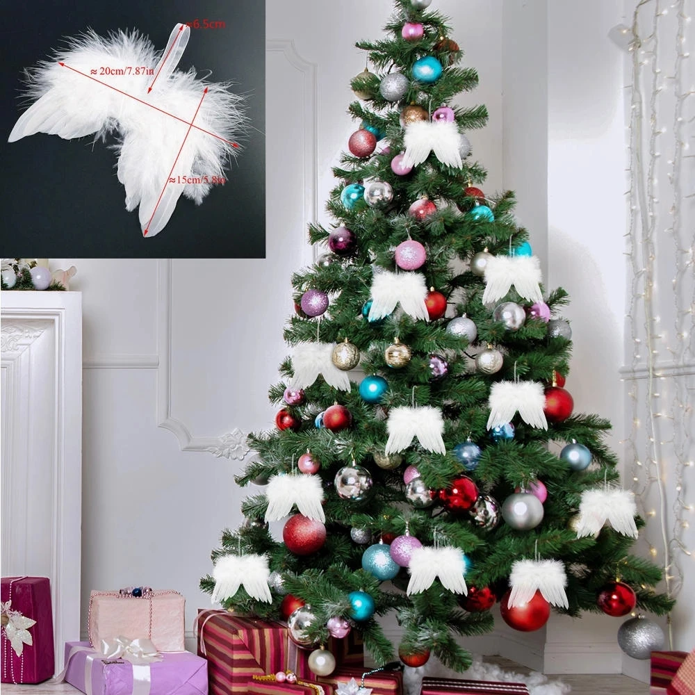 

15Pcs Multi Color Feather Chic Star Bauble Hanging Pendant Christmas Tree Ornament Decoration Party Wedding Ornaments