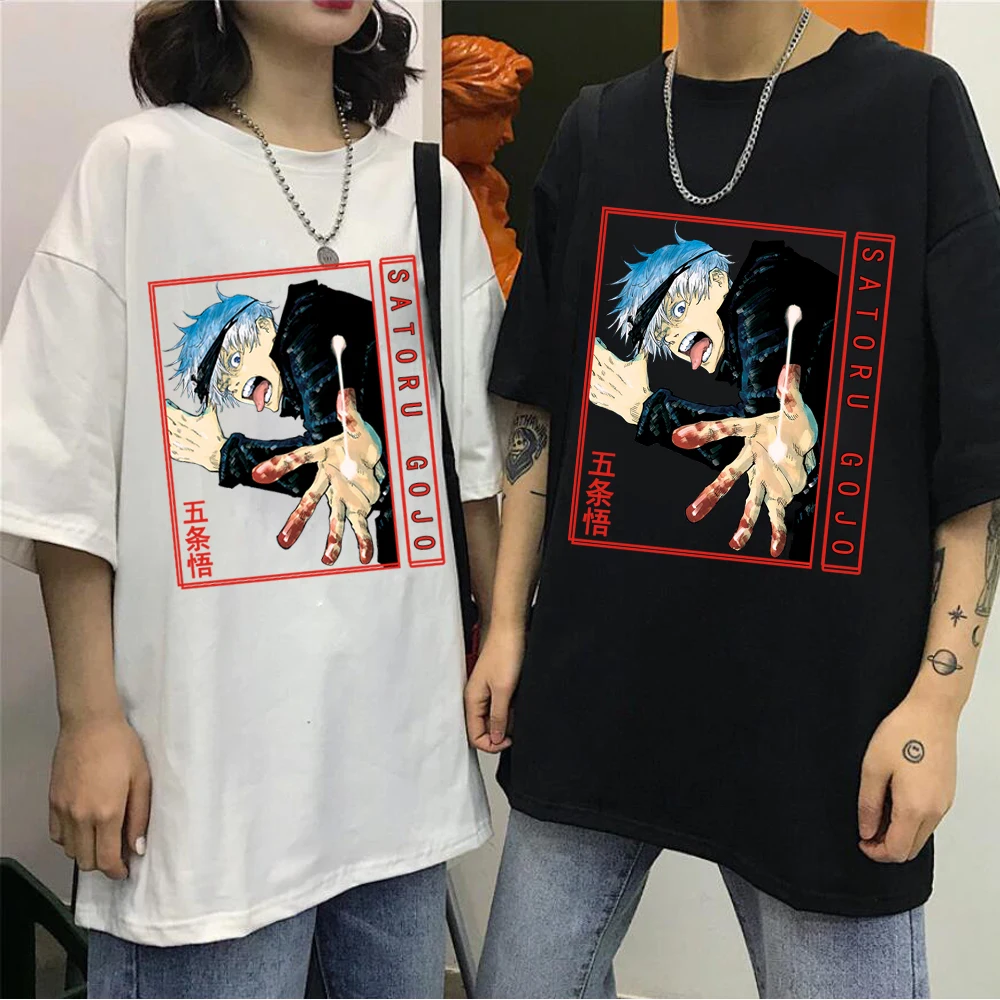 

Men Women T-shirt Jujutsu Kaisen Tshirt Gojo Satoru T-shirt Crew Neck Fitted Soft Anime Tee Shirt Clothes