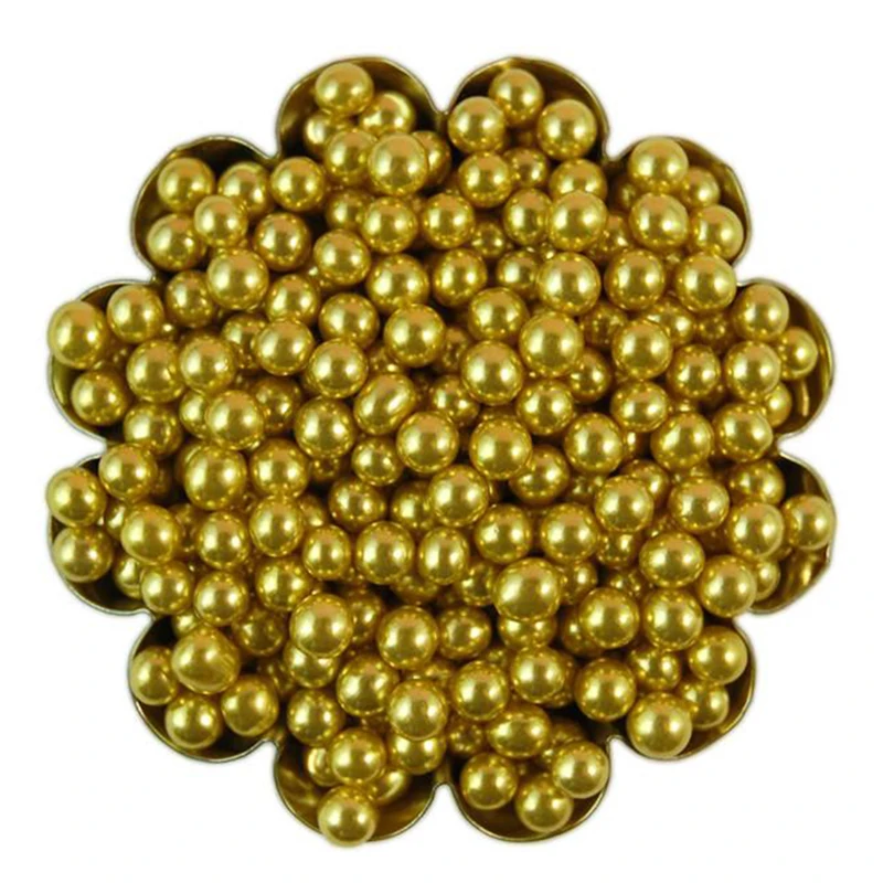 130 г 4 мм золотой съедобный сахар жемчуг драже шары посыпает торт украшения