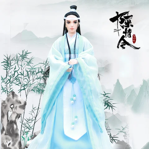Кукла в старинном стиле, 30 см, китайские боевые искусства, Роман рыцаря Lan Wangji Wei Wuxian, 14 подвижных суставов, 3D куклы с одеждой ZH086