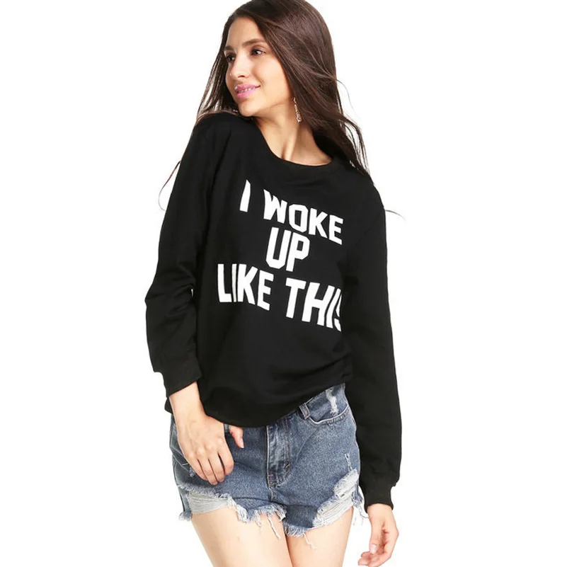I Work Up Hoodies Sweatshirts EuropeTops 2022 Women Casual Kawaii Harajuku Kpop Sweat Punk For Girls Clothing Korean