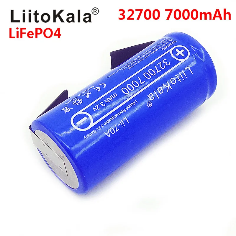 Литий-железо-фосфатный аккумулятор LiitoKala 3 2 в 32700 7000 мА · ч 6500 35 А непрерывный