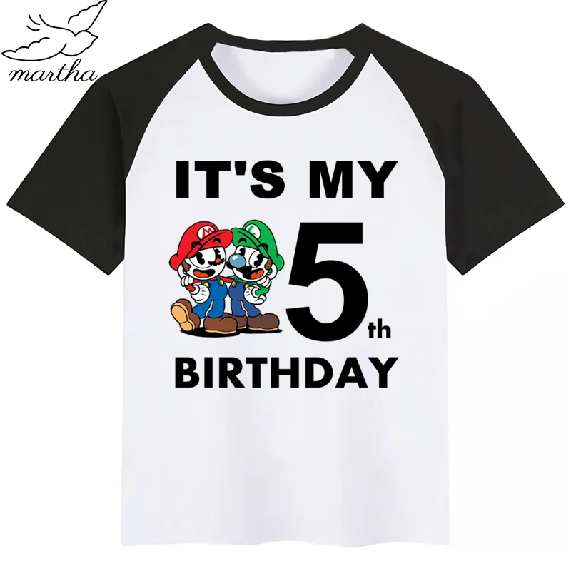 Новое поступление детская одежда футболка для мальчиков на день рождения детей с