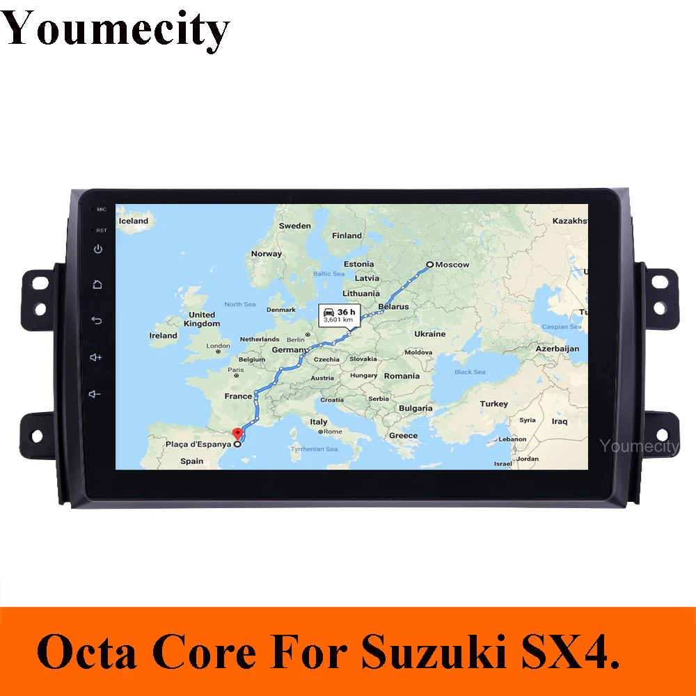 Youmecity Android 9 0 автомобильный DVD для Suzuki SX4 2007 2012 лет 2 DIN 3G/4G GPS Радио Видео