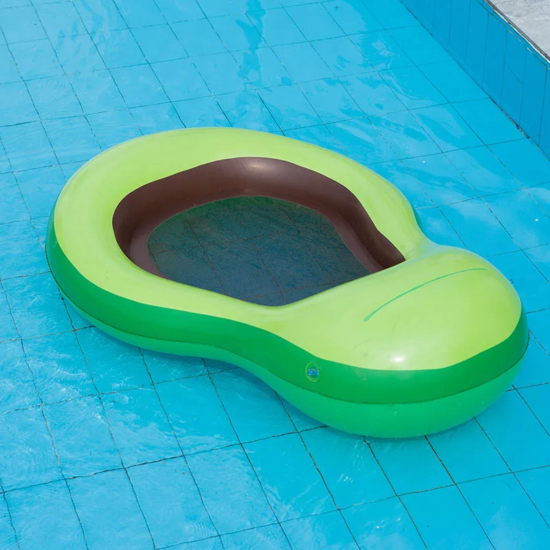 

Inflatable Avocado Floating Row with Awning Swimming Ring Summer Water Toys for Adult and Children Swimming Pool Beach LBE