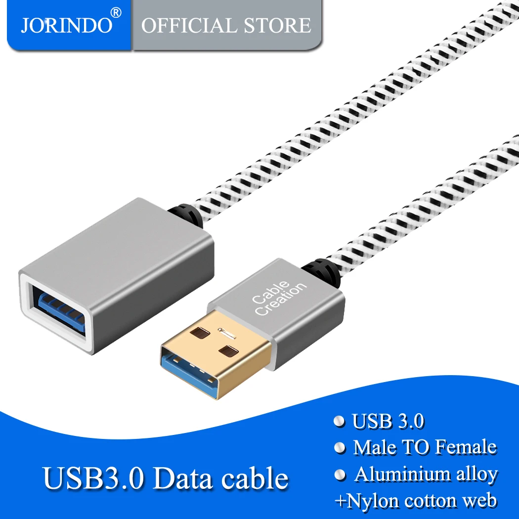 Короткий Удлинительный кабель USB3.0 JORINDO USB 3 0 удлинитель для мужчин и женщин