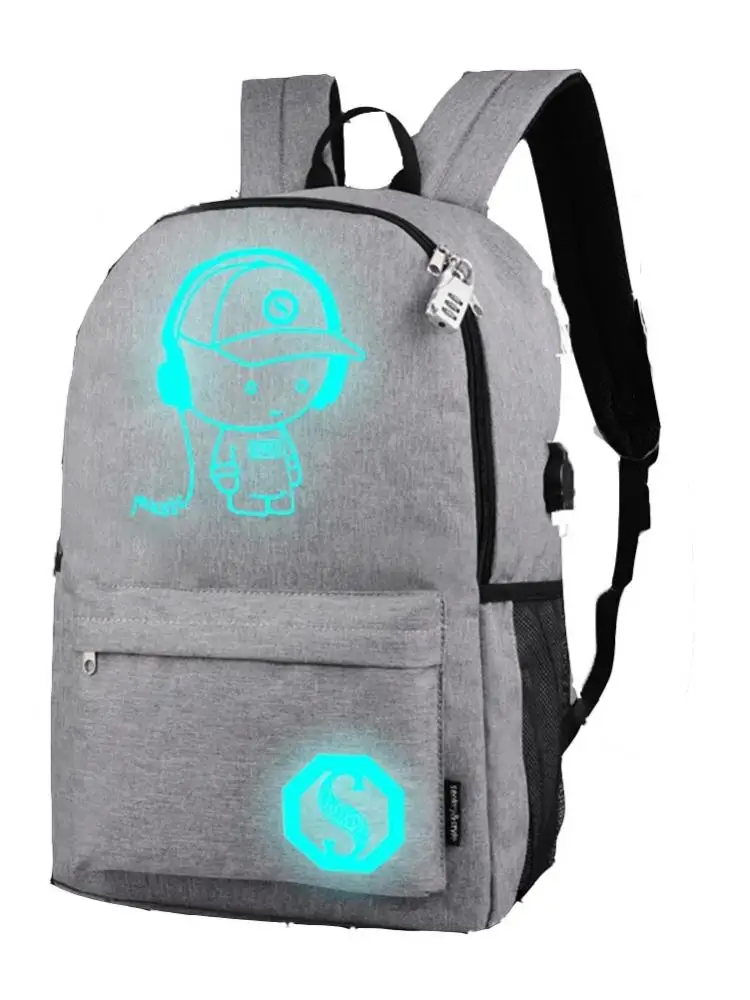 Большой светящийся Музыкальный Рюкзак с USB портативный уличный дорожный