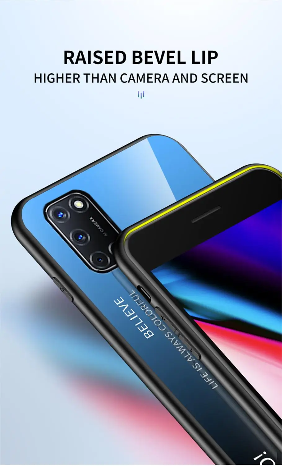 Чехол OUDINI для Oppo A52 стеклянный чехол с градиентом | Мобильные телефоны и