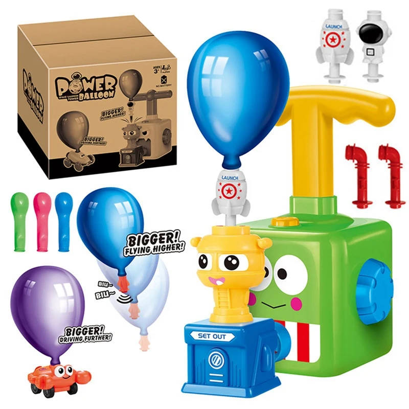 Детский воздушный шар, пусковая башня, игрушка, головоломка, образование, инерция, воздушный шар, машина, наука, эксперименты, игрушка для ма...