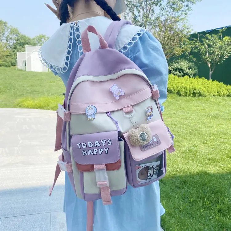 Fashion Backpack Canvas Women Backpack Anti-theft Shoulder Bag New School Bag For Teenager Girls School Backapck Female