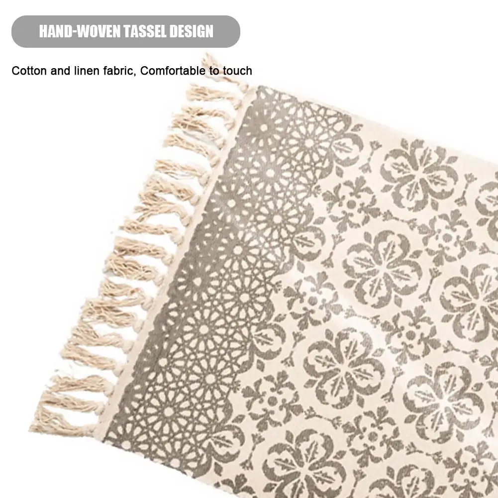 Современный небольшой коврик в богемном стиле хлопковый моющийся двусторонний