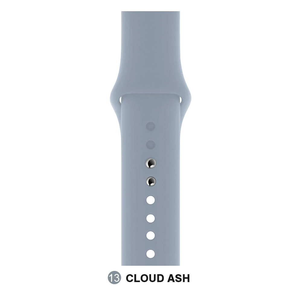 Carboniferous green Мягкий силиконовый сменный спортивный ремешок для Apple Watch версии 4, 3, 2, 1, 42 мм, 38 мм, браслет на запястье, ремешок для iWatch 4, 40 мм, 44 мм, спортивный - Цвет ремешка: Carboniferous green