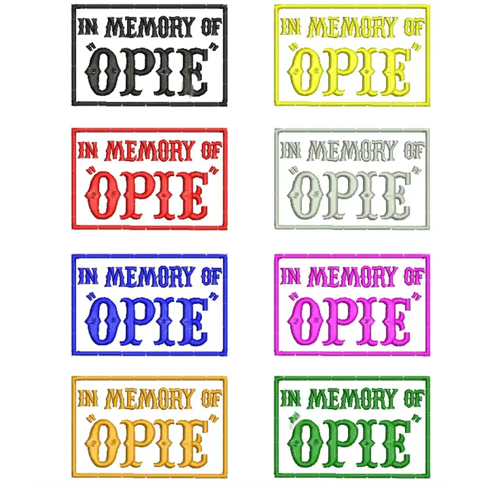 В память о OPIE вышитая аппликация этикетка для шитья панк байкерские нашивки